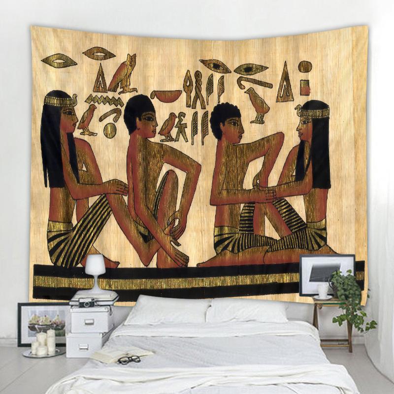 Bohemian Wall Tapestry Curtain Living Room Bedroom Tapestry Egyptian Pharaoh Palace Mythology Decorative Tapestry