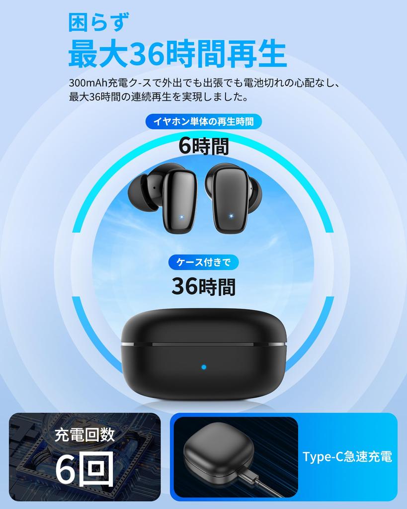 Sluchátka bluetooth Bezdrátová sluchátka Vybavena Bluetooth sluchátky Bluetooth v roce 2024 ANC potlačení hluku Levý a pravý oddělený typ 36 hodin