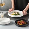 Plate Premium Soup Plate Frosted Deep Plate Salad Plate Household Japanese Dish Plate Ceramic Tableware Western Restaurant Pasta Plate