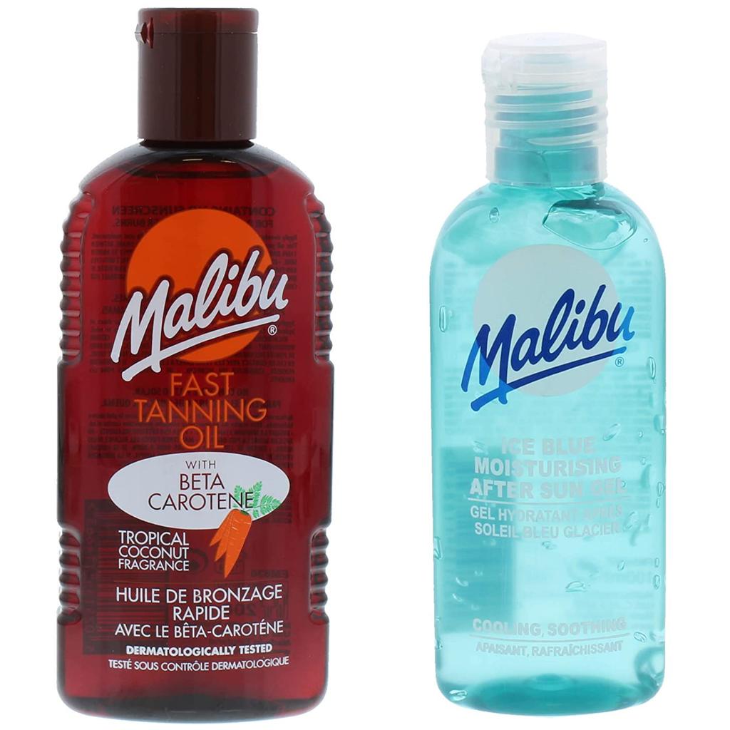 Malibu Waterproof Tanning Oil 200ml + Firing Gel 100ml