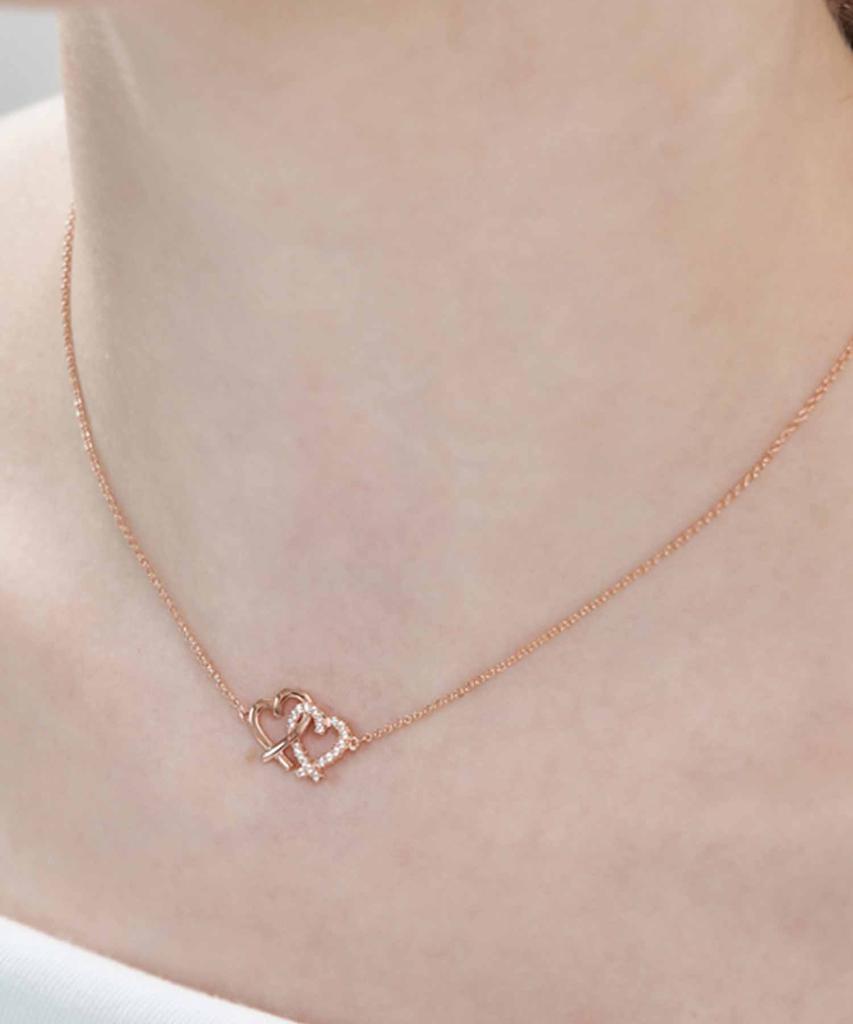 Cranne Twin Heart Necklace C24Nb121