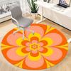 1pc Floral Mandala Office Round Area Rug, Indoor Mat Suitable For Office, Under Office Chairs Bedroom Living Room Home Decor, Room Deco
