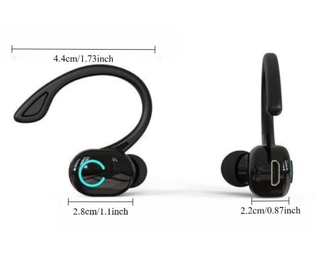 1SET S10 Wireless Business Headphone Ear Hook Bluetooth 5.2 Headset with Mic HIFI Stereo Voice Control Earphones Waterproof Noise Reduction