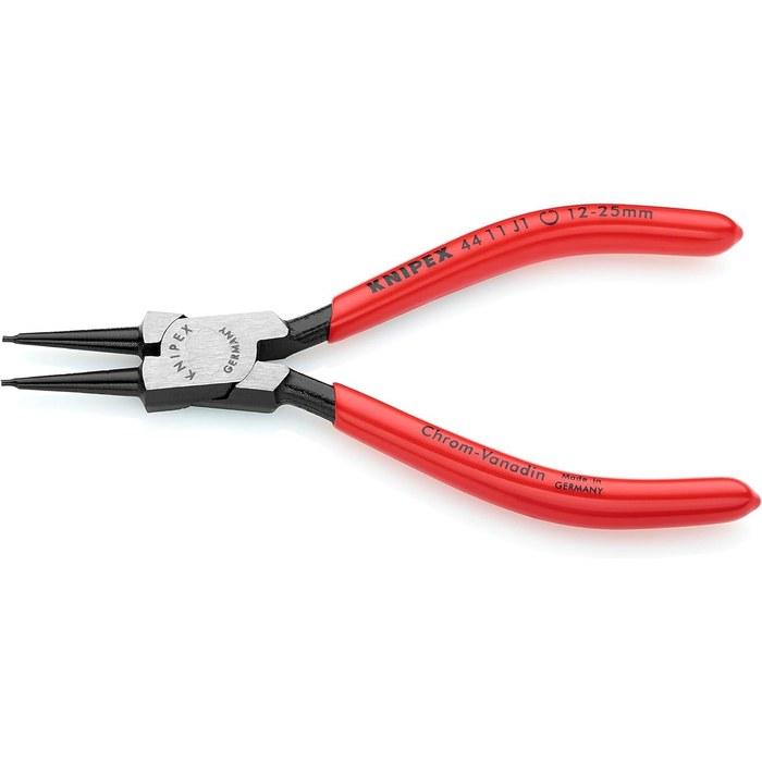 KNIPEX Hole Snap Ring Pliers Straight (SB) 4411-J1 Black, 1.3mm Tip, 12-25mm Internal Diameter