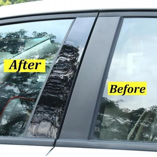 6pcs Window Pillar Post Molding Black Cover Door Trim For 2006-2011 Honda Civic