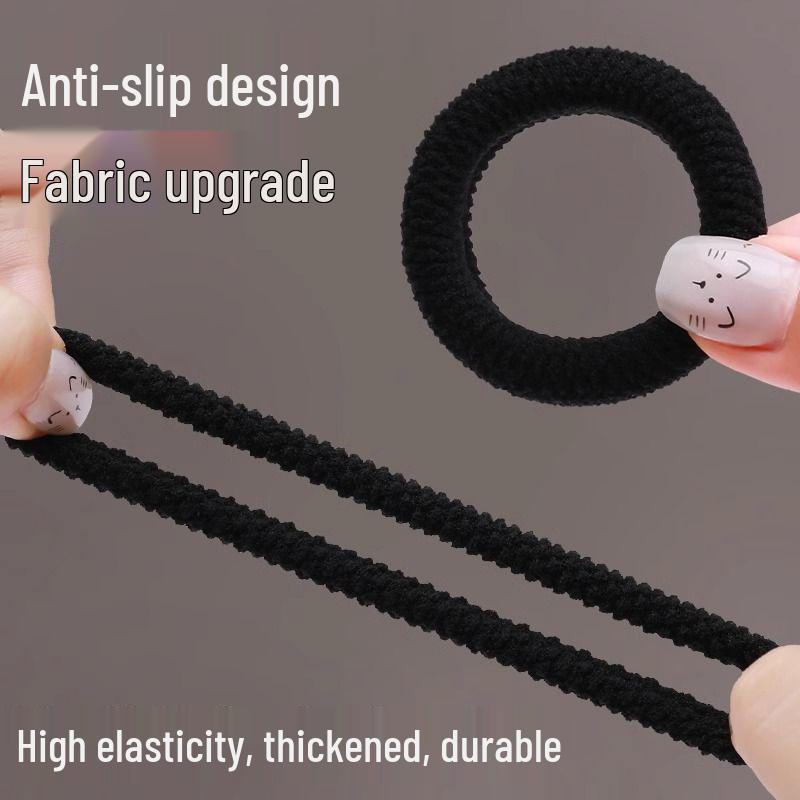 Benzi de păr groase cu elasticitate ridicată: Elasticuri de păr durabile, fără cusături, late pentru cozi de cal înalte și cocuri