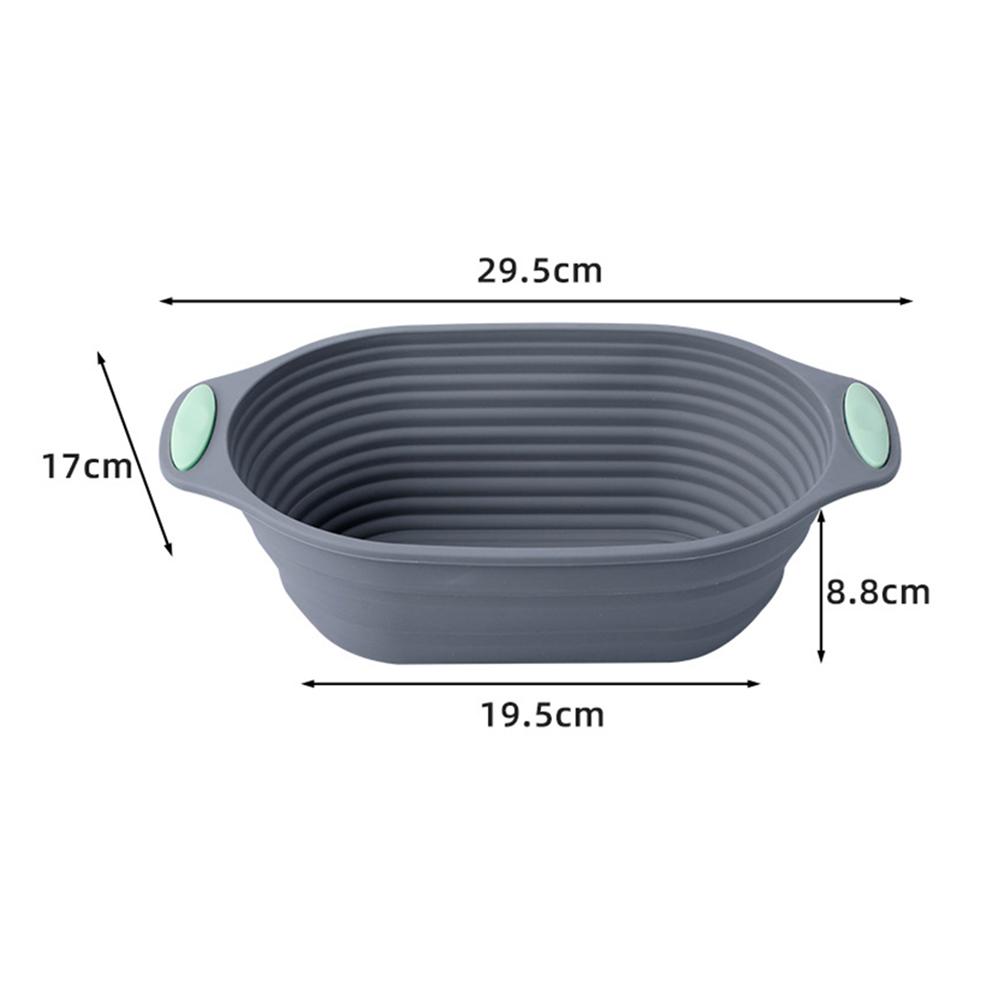 Silicone Proofing Basket with Folding Design - Oven Safe up to 450F for Bread Fermentation and Baking Applications