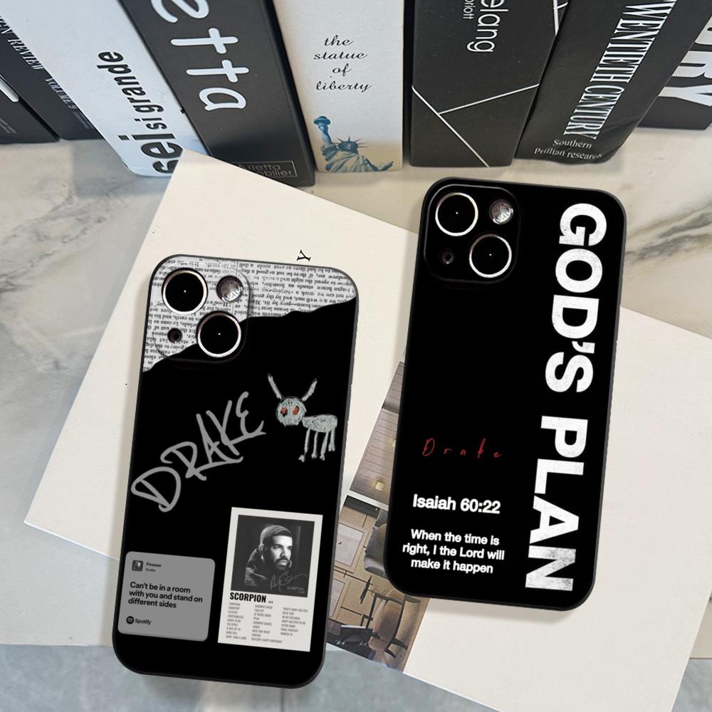 Rapper D-Drake Phone Case FOR IPhone 15promax 14 11 12 Pro 8 7 15 Plus 13 Pro MAX XR XS MINI Black Soft Covers