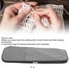 Gray Crochet Storage Bag Zippered Pouch Travel Organizer Bag  For Knitting Lovers