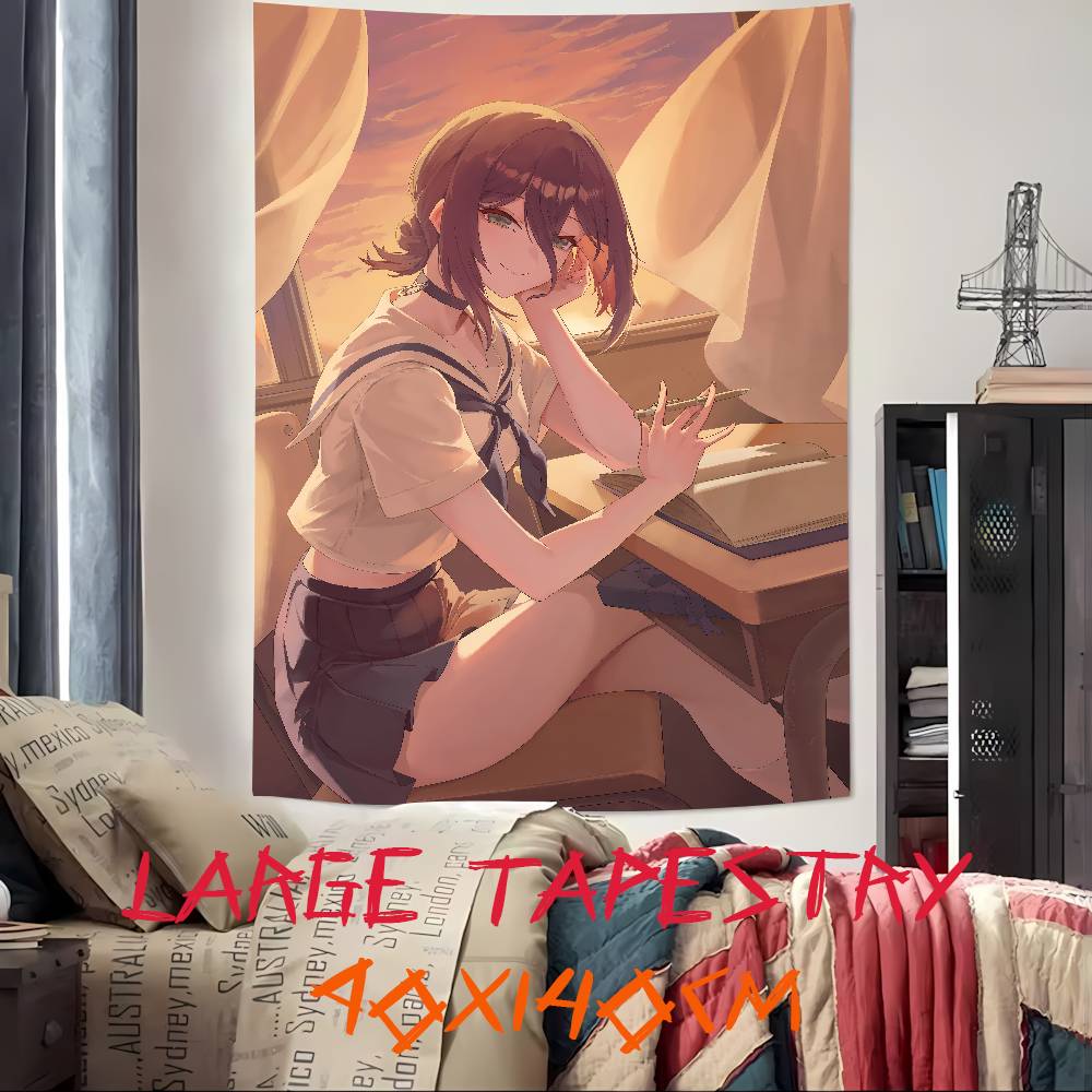 New Movie Pretty Hot Girl Reze Tapestry Decoration Bedroom Dormitory Background Cloth Holiday Home Living Room Club Tapestry