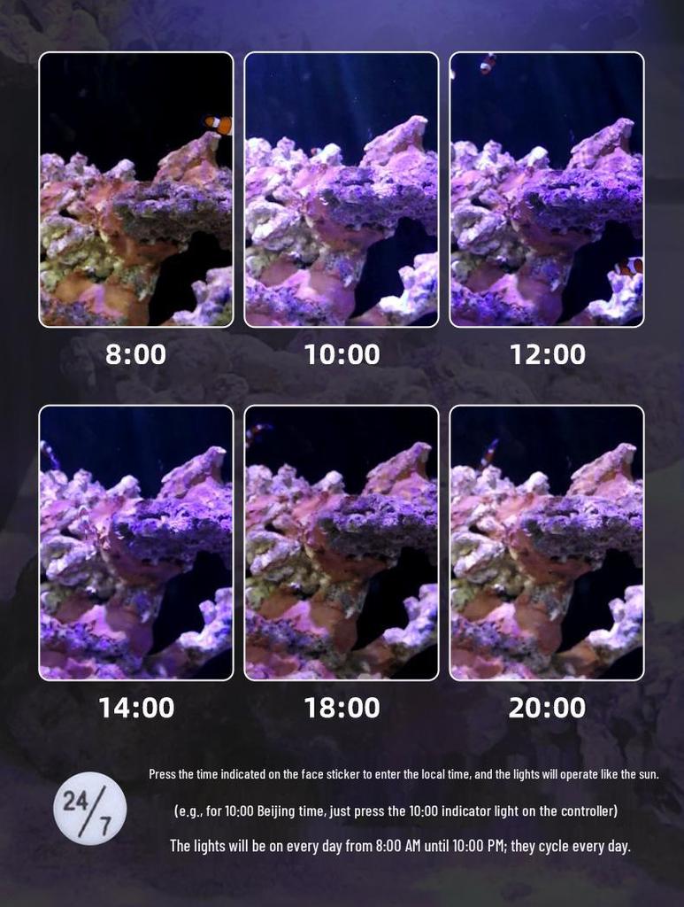 Cross-Border Reef Tank Coral Light: Deep Sea Spectrum, UV for Fluorescence, High-Brightness Lens, Smart Upgrade