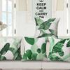 Luxuriöser Kissenbezug aus Baumwolle und Leinen mit grünen Blättern zur Dekoration von Sofa und Auto