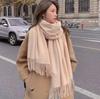 Wool & Cashmere Winter Scarf for Women & Men - Solid Color, Large, 2026 New