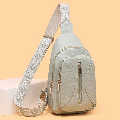 Damen Brusttasche Weiches Leder Umhängetasche Reise Umhängetasche