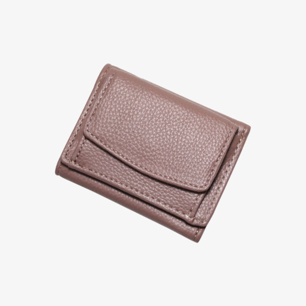 New PU Leather Leather Wallet Coin Purse Short Wallet Folding Mini Wallet with Cash Slot Simple Small Purse for Women