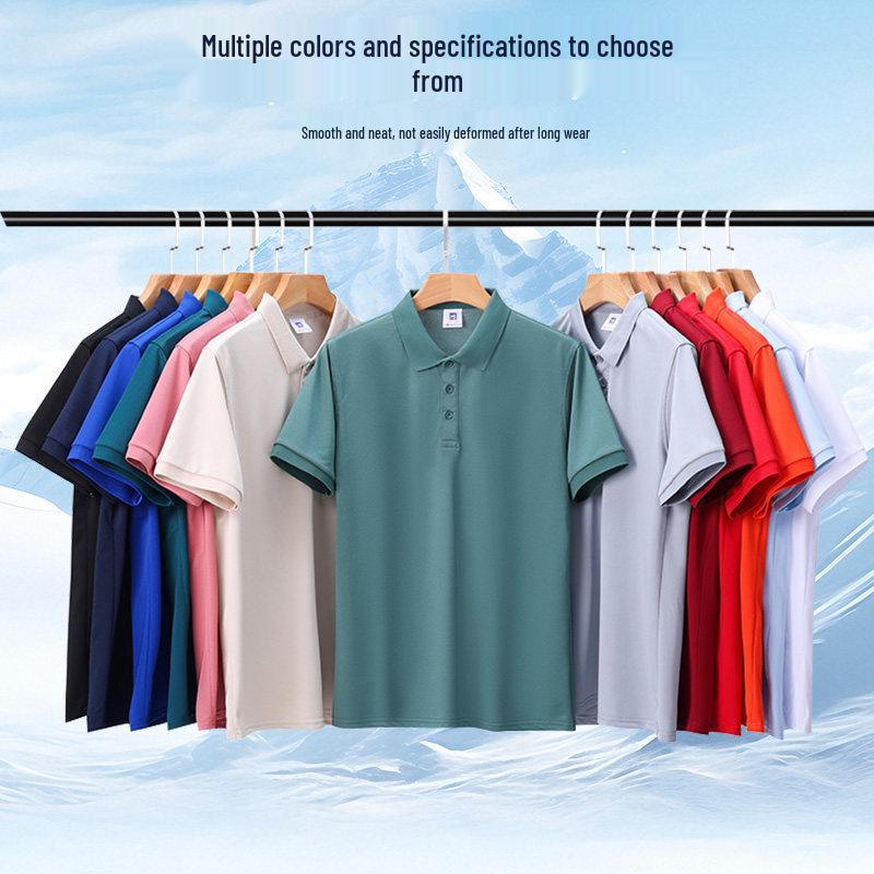 Ice Silk Cooling Polo Shirt - Short Sleeve Workwear with Custom Logo