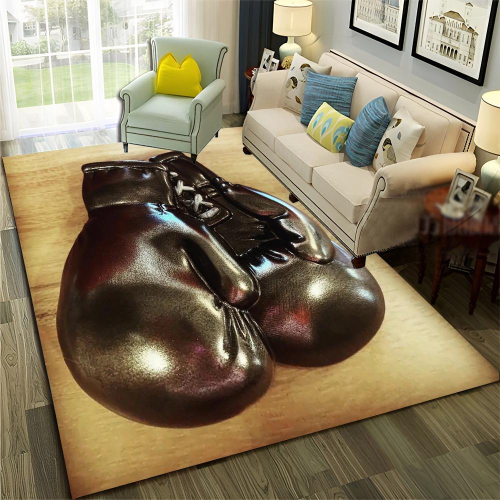 HD Boxer Fight HD Boxing Gloves 3D Carpet Rug for Home Living Room Bedroom Sofa Doormat Decor,Child Area Rug Non-slip Floor Mat