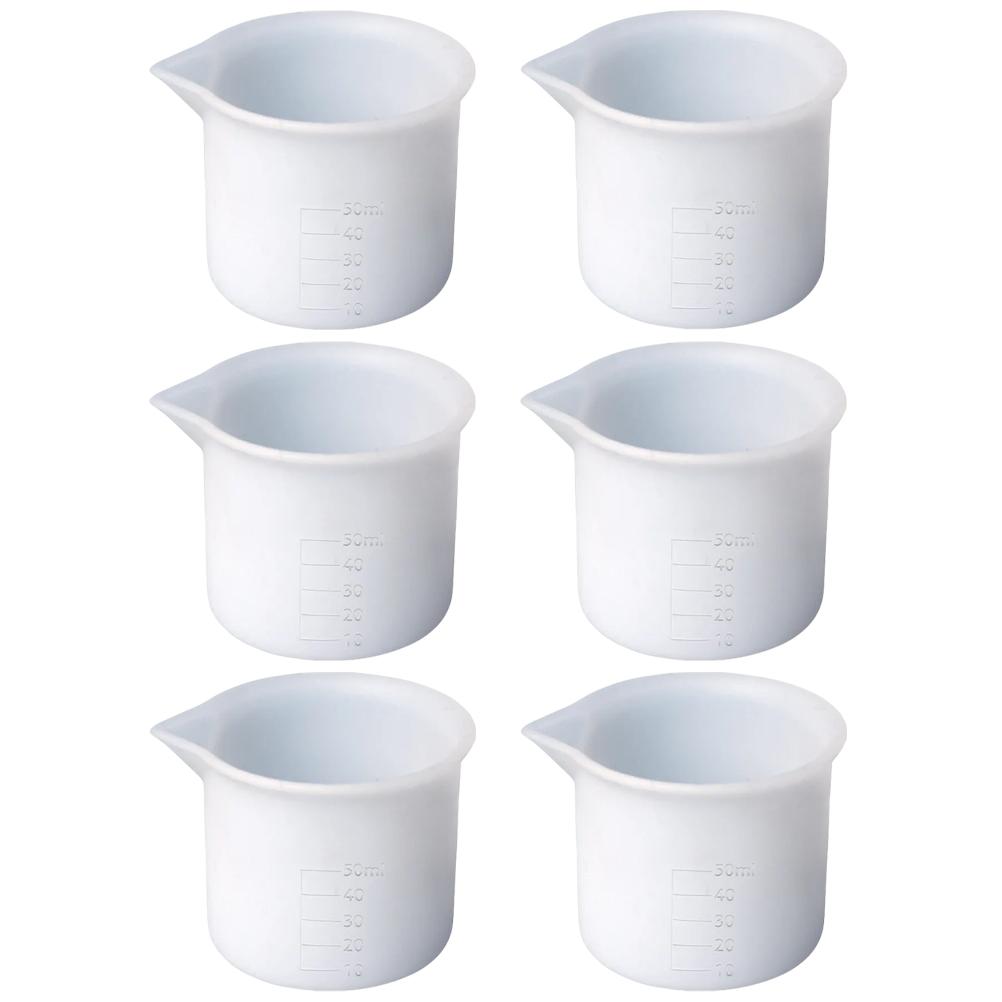 50ml Silikonowy kubek miarowy Kubki do mieszania Zestaw narzędzi do tworzenia rękodzieła z żywicy epoksydowej Kubek do mieszania żywicy i farb Zestaw Materiał Mini