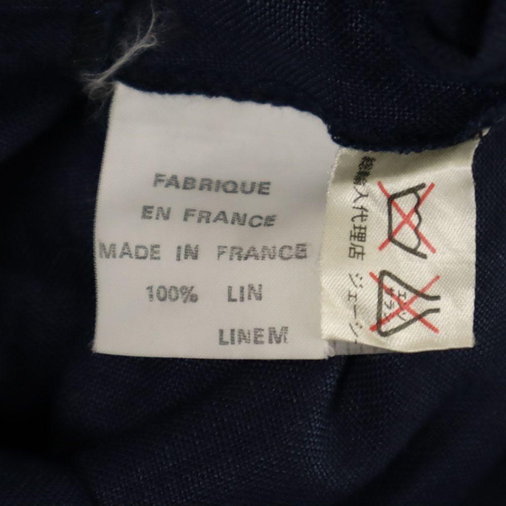 Celine Hergestellt in Frankreich Ärmelloses Leinen-Minikleid 38 Marineblau Damen Gebraucht
