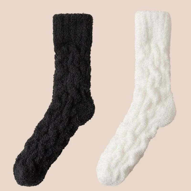 Coral Fleece Thick Sock Winter Unisex Plush Anti Slip Thicken Thermal Warm Socks Women Men Floor Home Sleep Fluffy Soft Hosiery