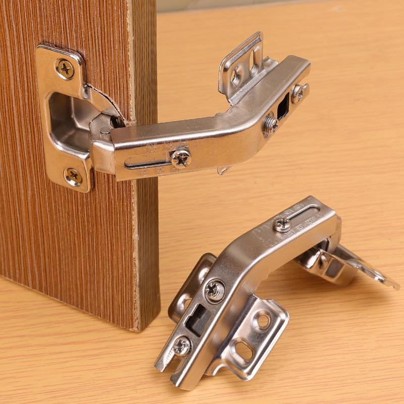135° Stainless Steel Cabinet Hinges Soft Close Concealed Kitchen Cupboard Corner Hinges With Screws Replacement Hardware Kits
