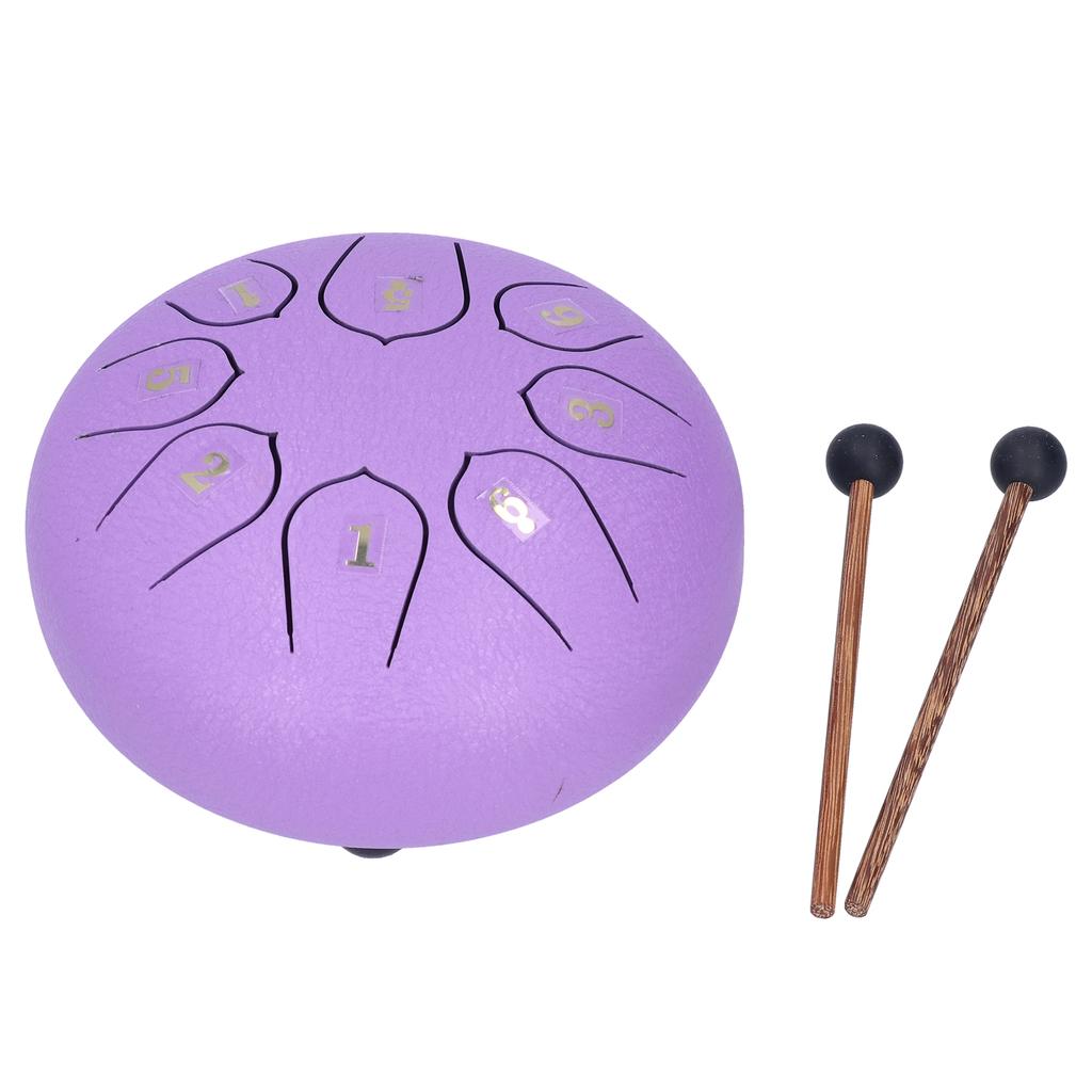 6 Zoll 8 Töne Zungentrommel mit Schlägeln Musikbuch Musikalisches Schlaginstrument für Meditation