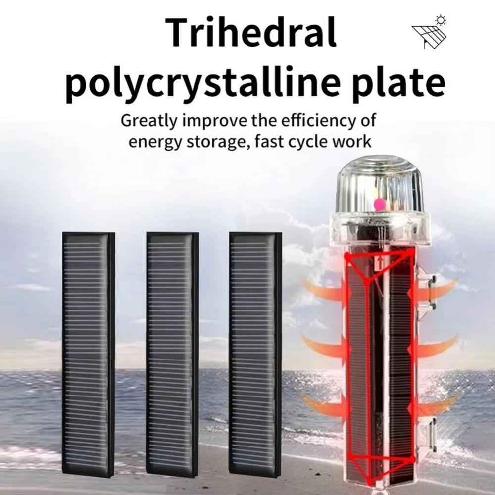 Tricolor Light Solar Ocean Signal Light Waterproof Navigation Signal Light  Yacht Accessories