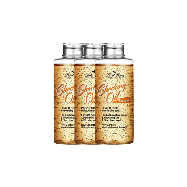 3 x 100ml Shocking Oil 2nd Edition: Hydrating/Soothing/Medium-Irritating/Honey Glow Moisturizing/Nourishing Shocking Oil 2nd Edition 1+1+1