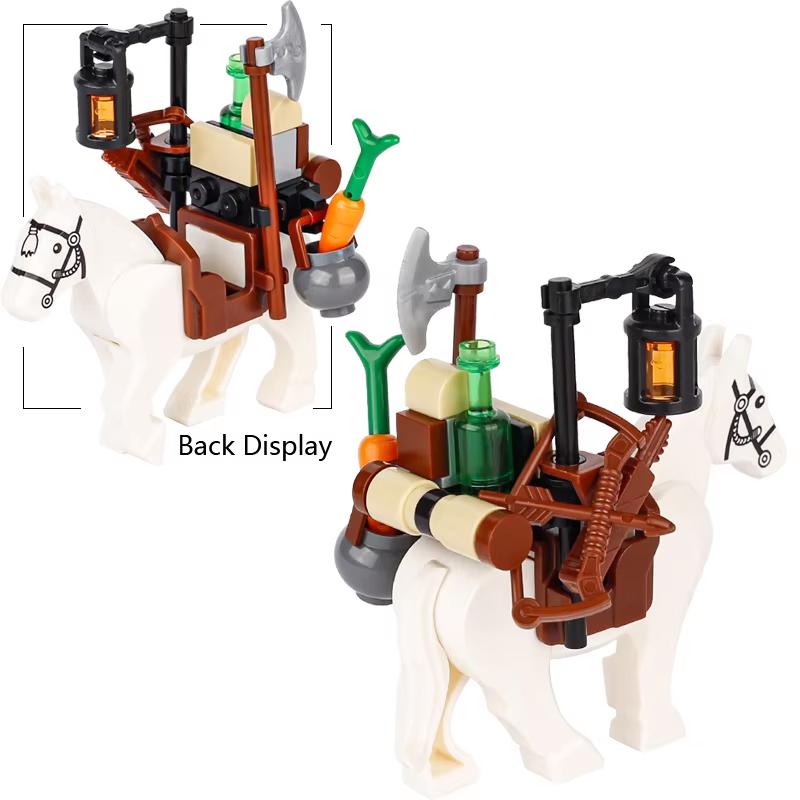 MOC Medieval Army Weapons Building Blocks Cannon Pirate Ship Soldiers Figures Military War Scene Assembling Mini Brick Toy Gifts
