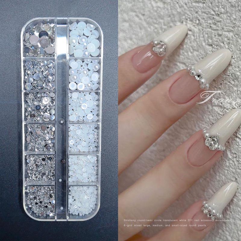 

Super Shiny Pearl Nail Art Small Diamond Ornaments - Hot Style Mixed Round Drills