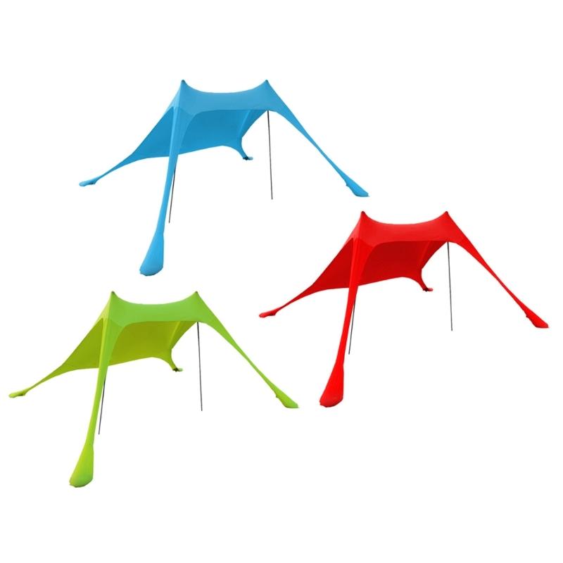 Einfach aufzubauendes Camping-Angel-Strandzelt mit Stange, Strand-Sonnenschutz