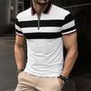 2025 Men's Summer Short Sleeve Polo Casual Breathable Comfortable Spicing Polo Shirt With Zipper T-Shirts Dropshipping