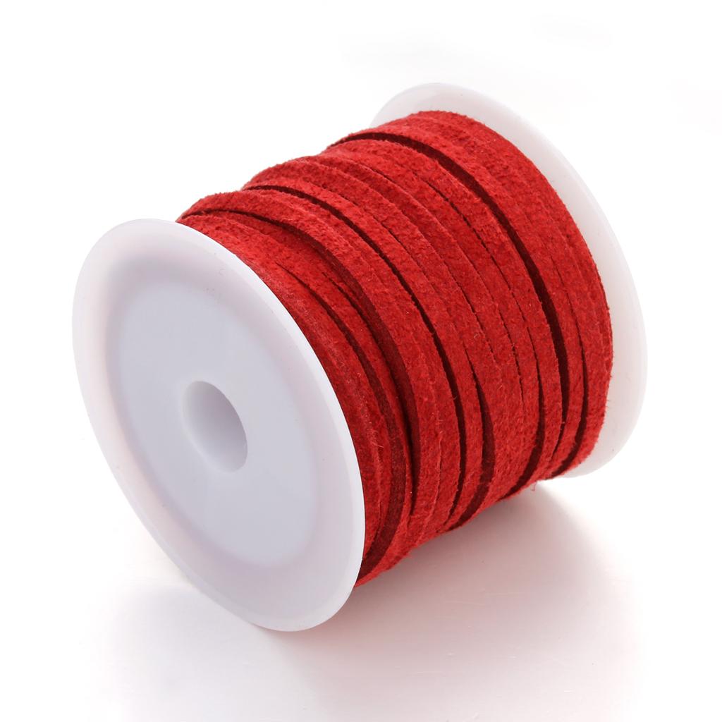 5m/roll Color 1.5mm Flat Faux Suede Braided Cord Korean Velvet Thread Leather Rope for DIY Bracelet Jewelry Making Accessories