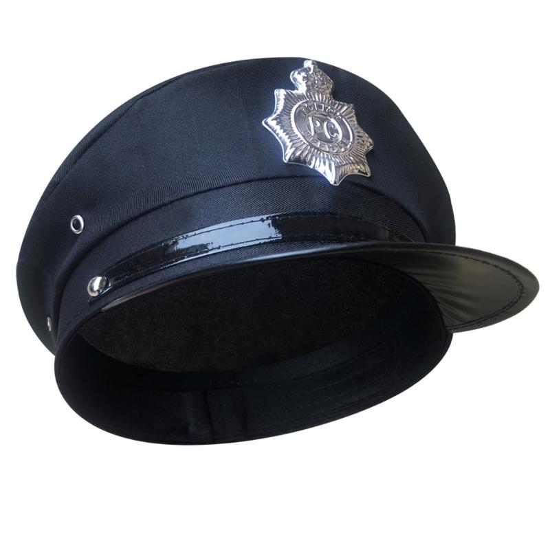 

Cosplay Police Accessories Military Hat Uniform Hat Halloween Party Supplies 1 чорний