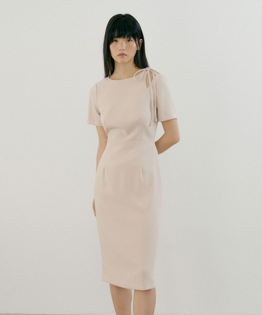 Lucirju Slit Strap One-Piece (Beige)