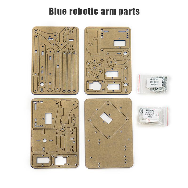 4 Dof Unassembly Acrylic Mechanical Arm Robot Manipulator Claw For Maker Learning Diy Kit