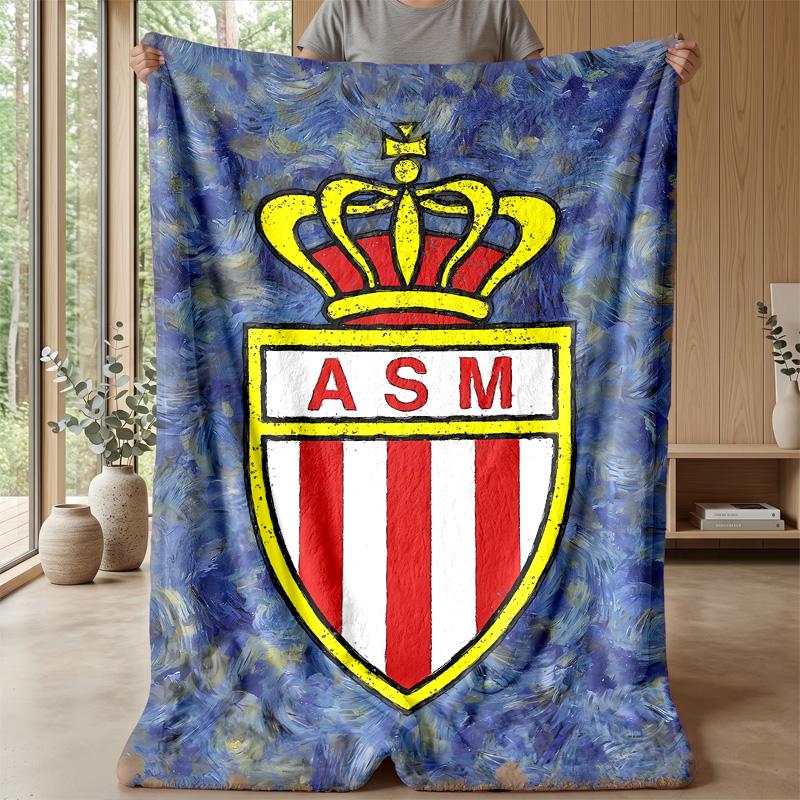 AS Monaco Theme Blanket Soft Flannel Blanket Plush Throw Blanket Cozy Sofa Bed Blanket for Home Decor