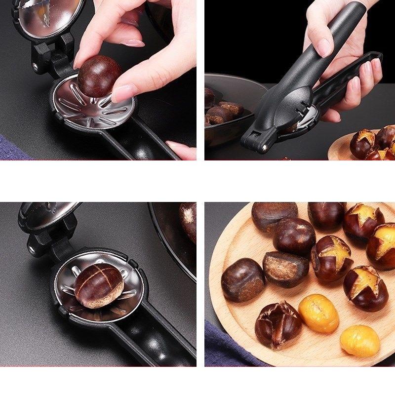 Chestnut Clip Portable Chestnut Opener Sheller Walnut Nut Chestnut Clip Multifunctional Nutcracker Household Kitchen Supplies
