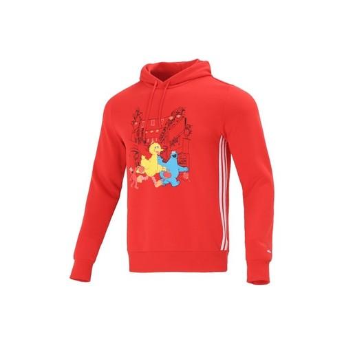 adidas Men s Animal Print Casual Striped Sports Sweatshirt, Red M красный