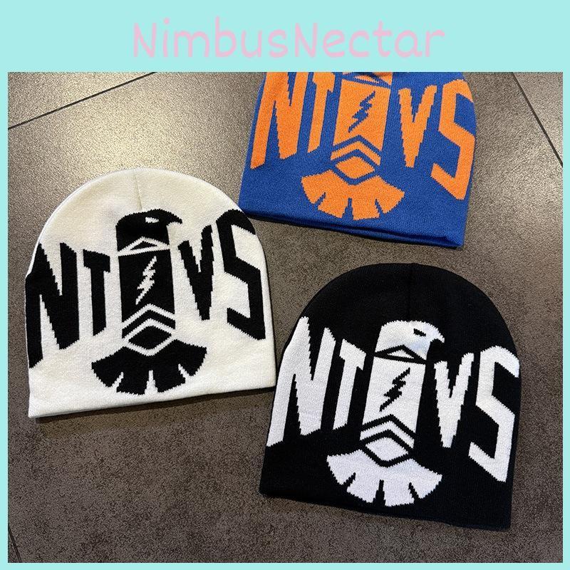 Color Blocked Fashion Letter Pattern Neutral Casual Warm Knitted Hat For Winter