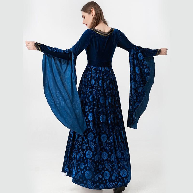 Halloween Gothic Vampire Witch Dress Vintage Stage Performance Costume Women