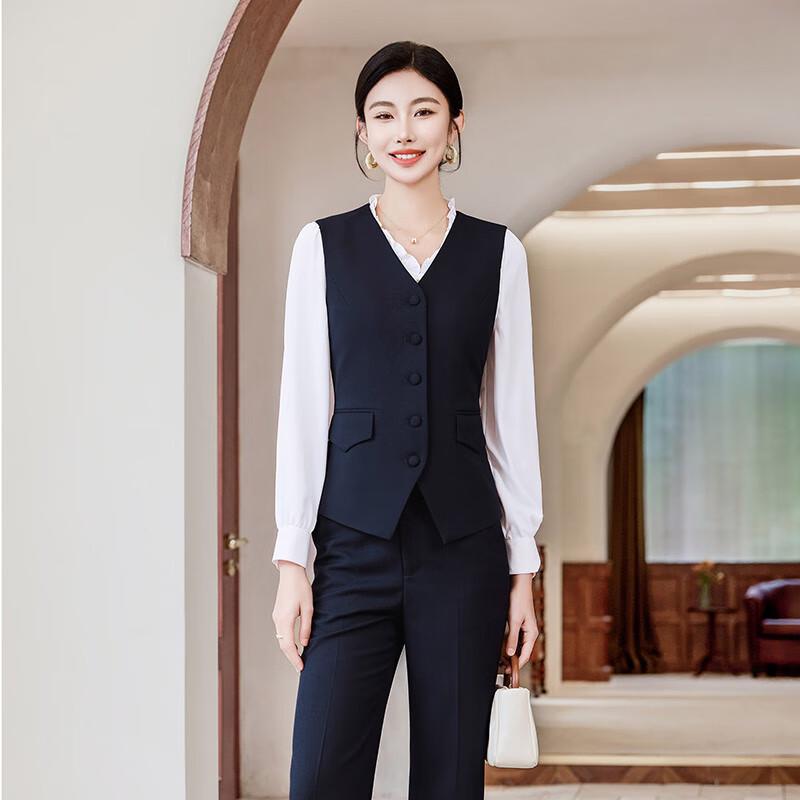Women's Wide-Shoulder Vest & Wide-Leg Pants Set