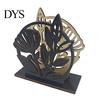 Stable Wood Napkin Holder for Counter Wooden Hollow Holder, Black Silhouette Pattern, Decorative Vertical Easy Clean Storage Organizer Stand,