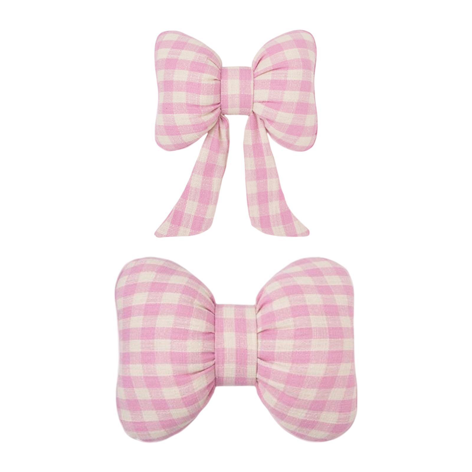 

Car Headrest Bowknot Comfortable with Buckle for Driving Car Pillow for Neck рожевий