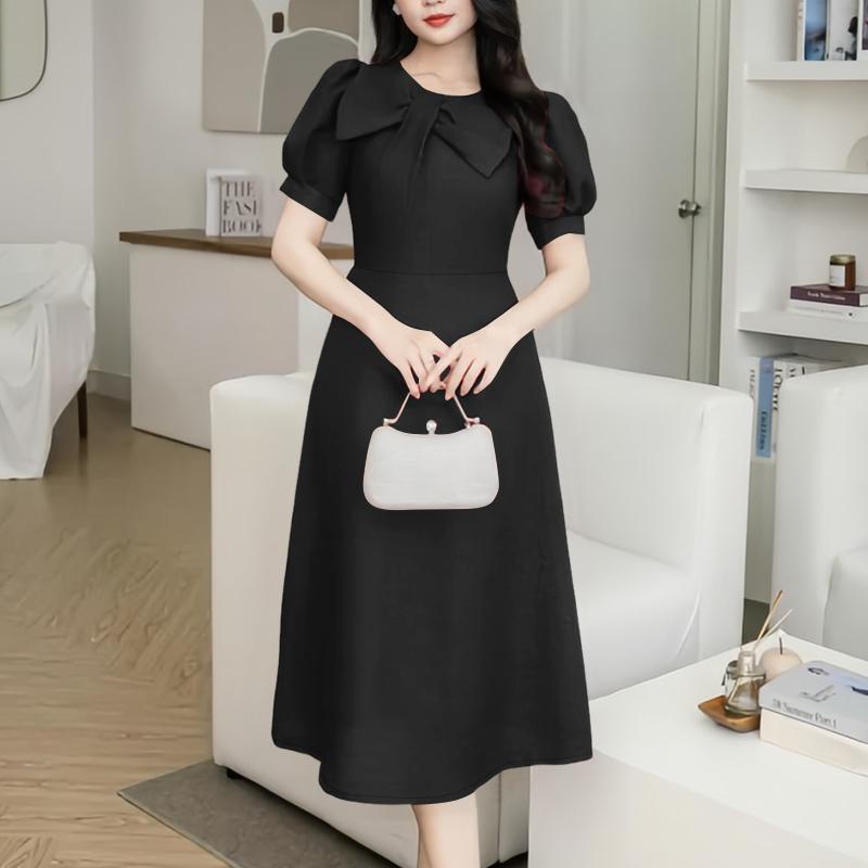 ZANZEA Abito estivo casual da donna con scollo rotondo e maniche corte