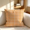 Cushion Cover Nordic Style Natural Linen Pillow Cover Durable Washable Pillowcase For Home Bedroom Sofa P-Rhombus Lattice