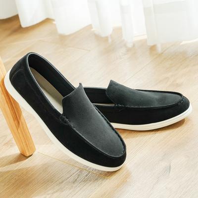 One-pedal Lazy Shoes Doudou Shoes Men's Suede Soft Sole Light and Comfortable Men's Shoes