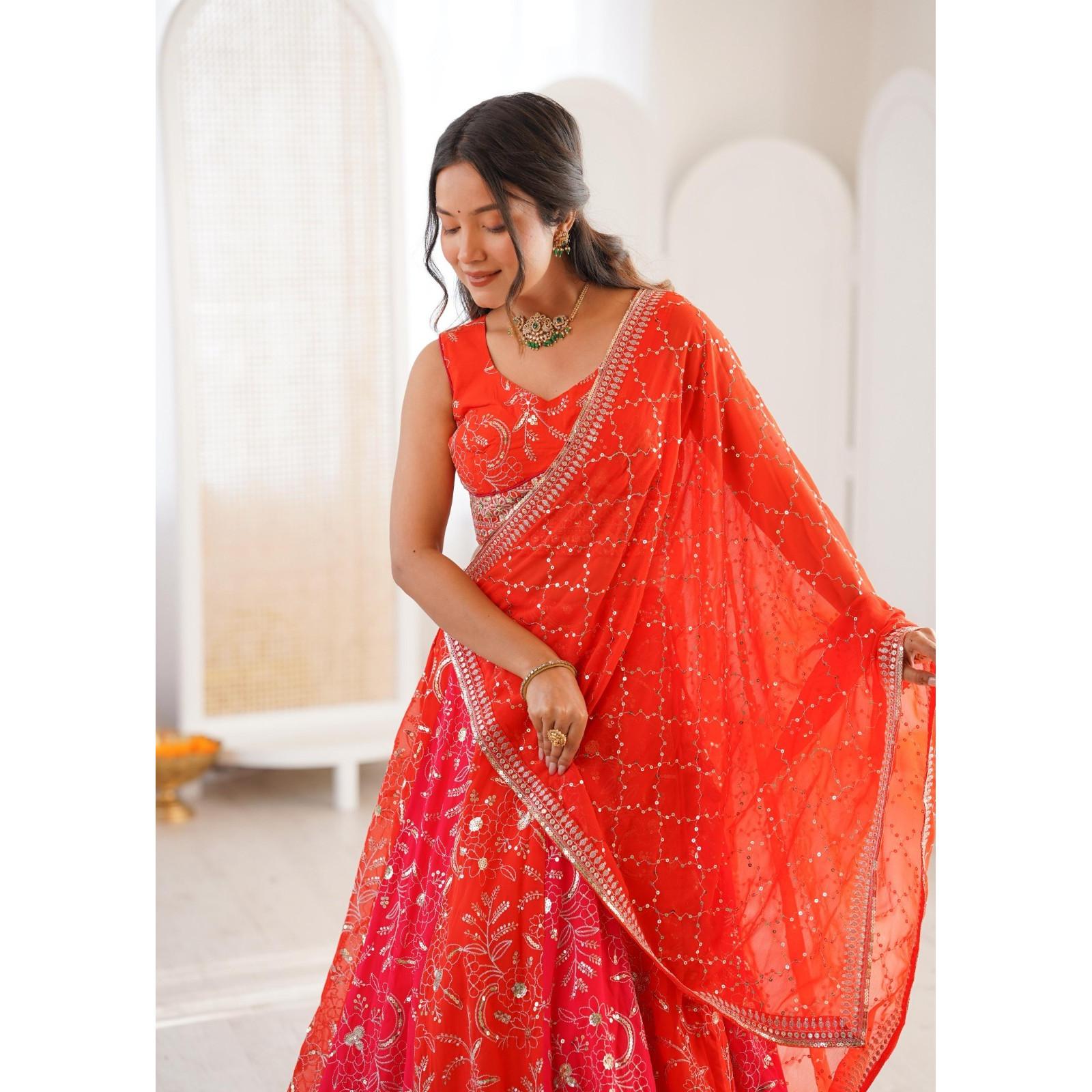 Lehenag Choli Party Wedding Wear Dress Indian Pakistani Lehenga Dupatta Set