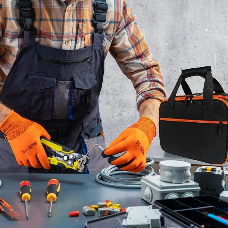 Mehrzweck Elektro-Testkit Tasche Schaltungskit Werkzeug Tragetasche für professionelle Elektriker und Heimwartungsausrüstung