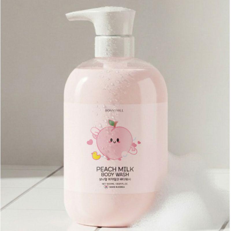Bonnyhill Peach Milk Body Wash 1L – Mild Acidic Moisturizing Body Cleanser